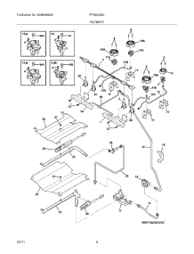 05 - Burner parts for Frigidaire Range FFGS3025LWD from AppliancePartsPros.com