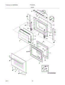 11 - Door parts for Frigidaire Range FFGS3025LWD from AppliancePartsPros.com