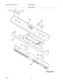 03 - Backguard parts for Frigidaire Range FGDS3065KFC from AppliancePartsPros.com