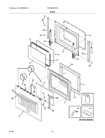 11 - Door parts for Frigidaire Range FGDS3065KFB from AppliancePartsPros.com