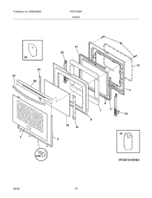 09 - Door parts for Frigidaire Range FGEF3055KBA from AppliancePartsPros.com