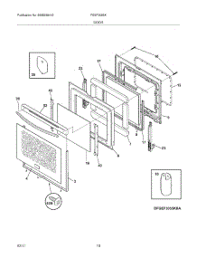 09 - Door parts for Frigidaire Range FGEF3055KBD from AppliancePartsPros.com