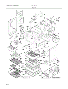 05 - Body parts for Frigidaire Range FGEF3077KBE from AppliancePartsPros.com
