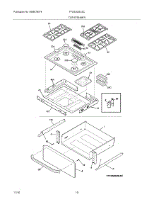09 - Top / Drawer parts for Frigidaire Range FFGS3025LSC from AppliancePartsPros.com