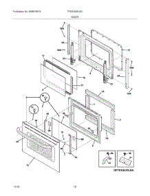 11 - Door parts for Frigidaire Range FFGS3025LSC from AppliancePartsPros.com