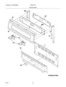 03 - Backguard parts for Frigidaire Range FGEF3077KBD from AppliancePartsPros.com