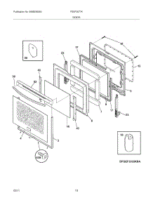09 - Door parts for Frigidaire Range FGEF3077KBE from AppliancePartsPros.com