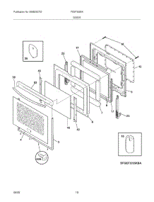 09 - Door parts for Frigidaire Range FGEF3055KBB from AppliancePartsPros.com