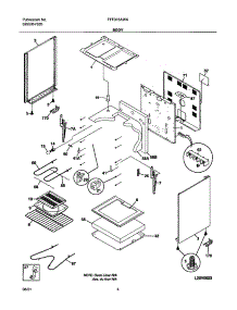 05 - Body parts for Frigidaire Range FFF318AWA from AppliancePartsPros.com