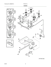 05 - Burner parts for Frigidaire Range FFGF3017LWA from AppliancePartsPros.com