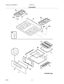 09 - Top / Drawer parts for Frigidaire Range FFGF3017LBA from AppliancePartsPros.com