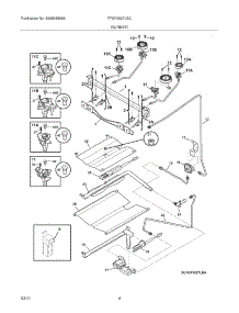 05 - Burner parts for Frigidaire Range FFGF3027LSC from AppliancePartsPros.com