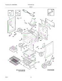 07 - Body parts for Frigidaire Range FFGF3027LSC from AppliancePartsPros.com