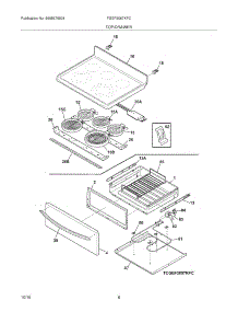 07 - Top / Drawer parts for Frigidaire Range FGEF3057KFC from AppliancePartsPros.com