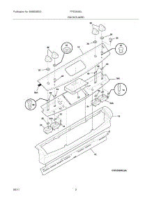 03 - Backguard parts for Frigidaire Range FFES3005LWB from AppliancePartsPros.com