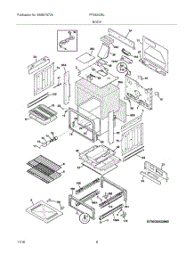 07 - Body parts for Frigidaire Range FFGS3025LBB from AppliancePartsPros.com
