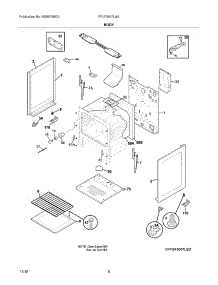 07 - Body parts for Frigidaire Range FFLF3047LSA from AppliancePartsPros.com