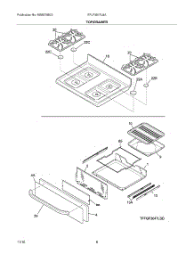 09 - Top / Drawer parts for Frigidaire Range FFLF3047LSA from AppliancePartsPros.com