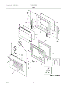 11 - Door parts for Frigidaire Range FGDS3065KFE from AppliancePartsPros.com