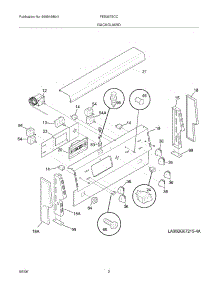 03 - Backguard parts for Frigidaire Range FES367ECC from AppliancePartsPros.com