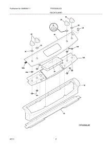 03 - Backguard parts for Frigidaire Range FFGS3025LSD from AppliancePartsPros.com