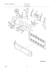 03 - Backguard parts for Frigidaire Range FFEF3012LSC from AppliancePartsPros.com
