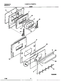05 - Door parts for Frigidaire Range FES387CCSF from AppliancePartsPros.com