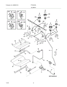 05 - Burner parts for Frigidaire Range FFGS3025LBC from AppliancePartsPros.com