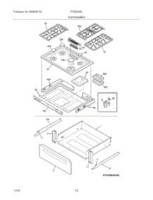 09 - Top / Drawer parts for Frigidaire Range FFGS3025LBC from AppliancePartsPros.com