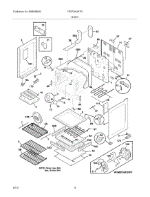 05 - Body parts for Frigidaire Range FGEF3042KFG from AppliancePartsPros.com