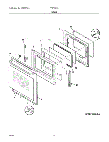 09 - Door parts for Frigidaire Range FFEF3018LBB from AppliancePartsPros.com