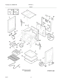 05 - Body parts for Frigidaire Range FFEF3011LBD from AppliancePartsPros.com