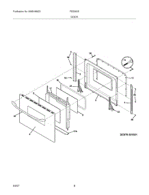 09 - Door parts for Frigidaire Range FES300EBD from AppliancePartsPros.com