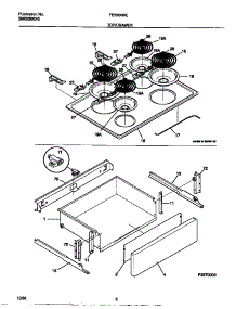 04 - Top / Drawer parts for Frigidaire Range FES300BEBB from AppliancePartsPros.com