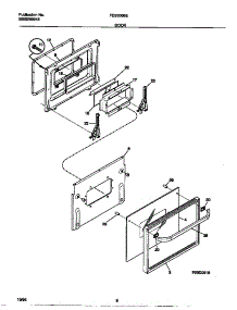 05 - Door parts for Frigidaire Range FES300BEBB from AppliancePartsPros.com