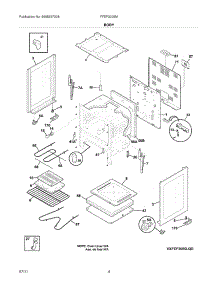 05 - Body parts for Frigidaire Range FFEF3005MWA from AppliancePartsPros.com