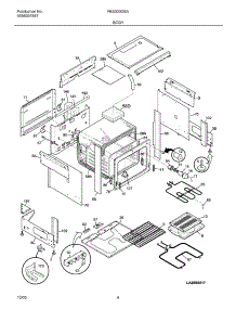 05 - Body parts for Frigidaire Range FES300DSA from AppliancePartsPros.com