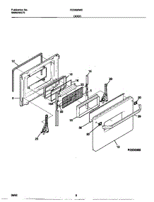 05 - Door parts for Frigidaire Range FES300WCDG from AppliancePartsPros.com