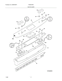 03 - Backguard parts for Frigidaire Range FES300EBE from AppliancePartsPros.com