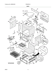 05 - Body parts for Frigidaire Range FES365ECG from AppliancePartsPros.com