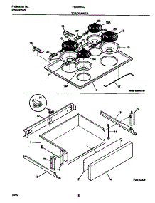 04 - Top / Drawer parts for Frigidaire Range FES355CCBC from AppliancePartsPros.com