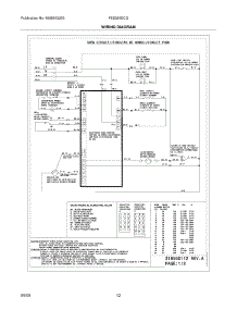 12 - Wiring Diagram parts for Frigidaire Range FES365ECG from AppliancePartsPros.com