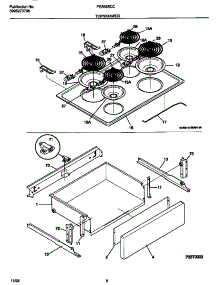 04 - Top / Drawer parts for Frigidaire Range FES355CCSB from AppliancePartsPros.com