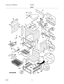 05 - Body parts for Frigidaire Range FES365EBE from AppliancePartsPros.com