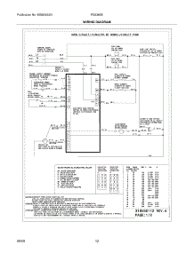 12 - Wiring Diagram parts for Frigidaire Range FES365EBE from AppliancePartsPros.com