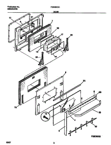 05 - Door parts for Frigidaire Range FES353CCWC from AppliancePartsPros.com
