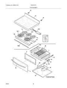 07 - Top / Drawer parts for Frigidaire Range FGEF3077KBA from AppliancePartsPros.com