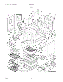 05 - Body parts for Frigidaire Range FGEF3077KWB from AppliancePartsPros.com
