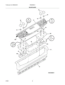 03 - Backguard parts for Frigidaire Range FES366ECH from AppliancePartsPros.com