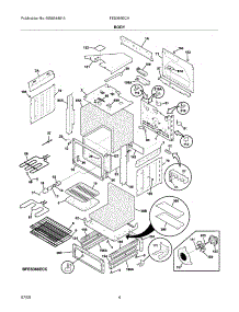 05 - Body parts for Frigidaire Range FES366ECH from AppliancePartsPros.com